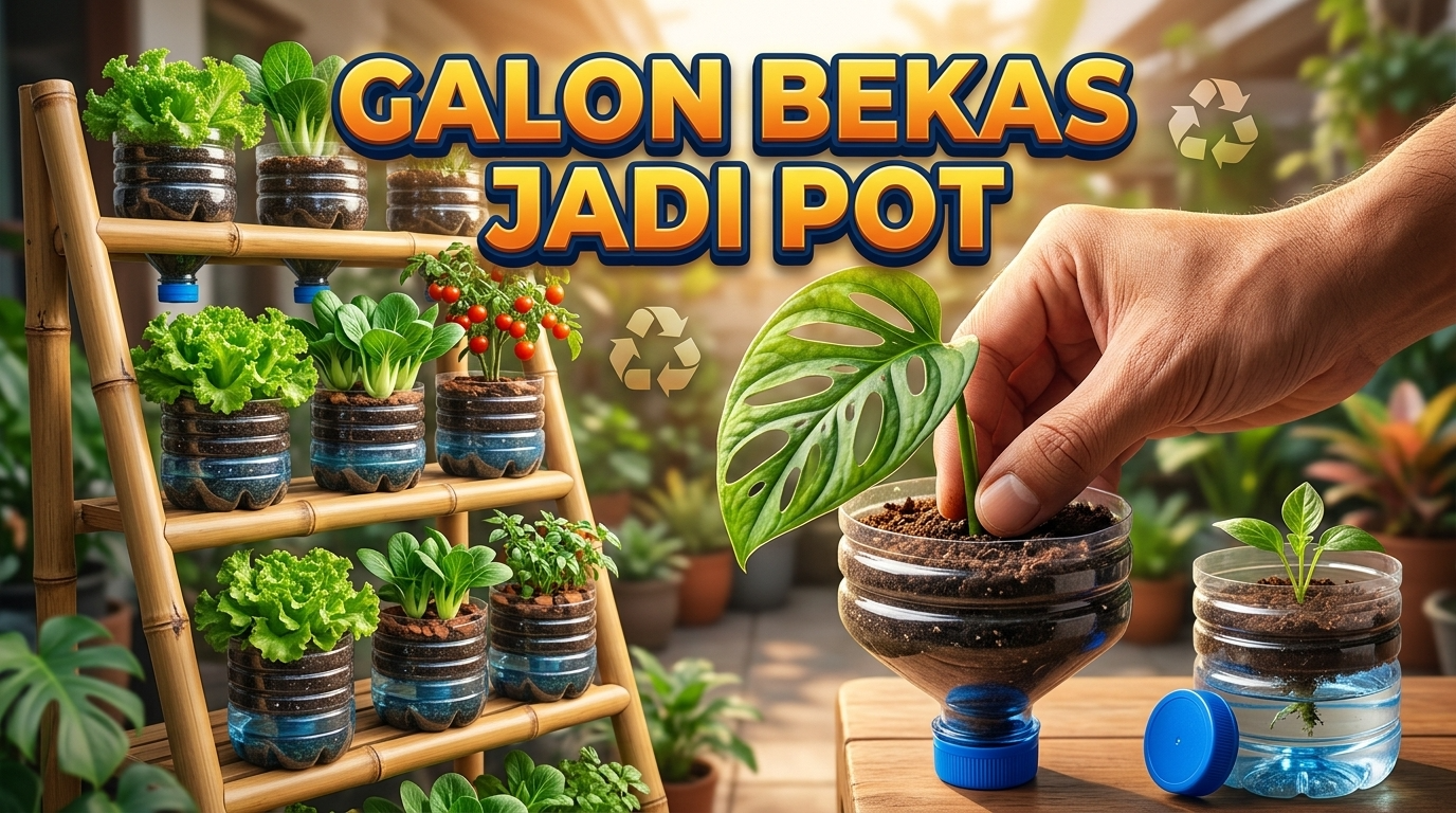 Sampah Galon Bekas untuk Perkebunan Rumah Tangga